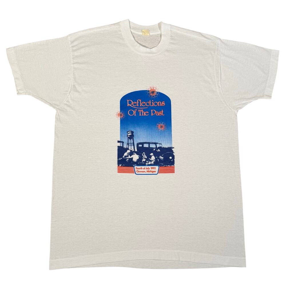 Vintage 1992 Reflections Of The Past Fourth of July Clawson Michigan Shirt Large